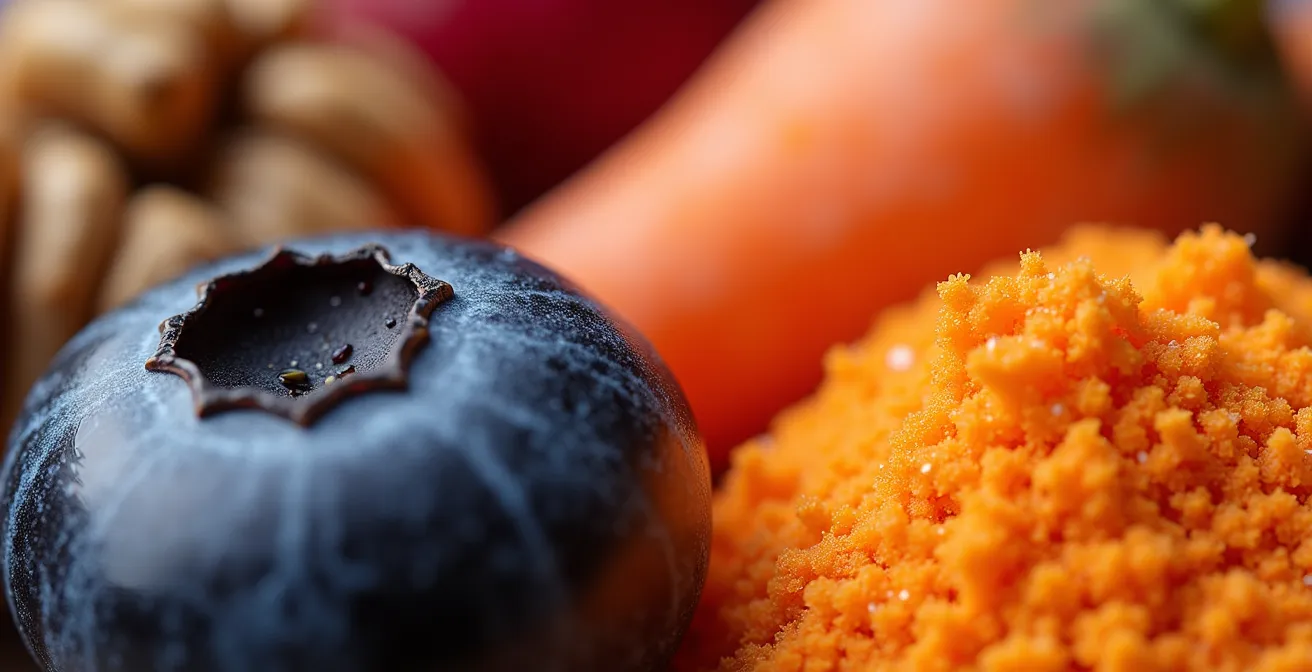 Visualisierung des antioxidativen Netzwerks und der Synergie verschiedener Antioxidantien