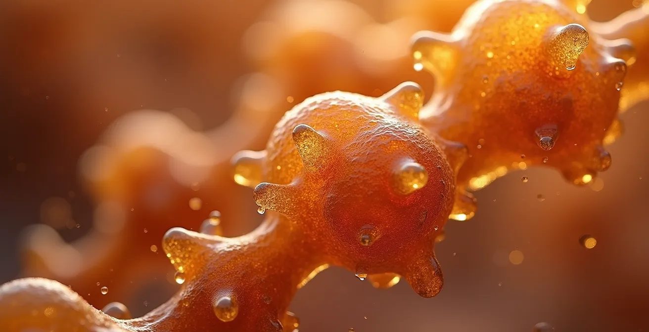 Makroaufnahme der Leberzellen während der Entgiftungsphasen