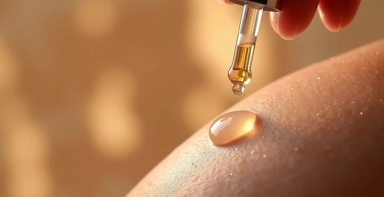 Sanfte Anwendung von Hautpflegeprodukten in der Morgenroutine