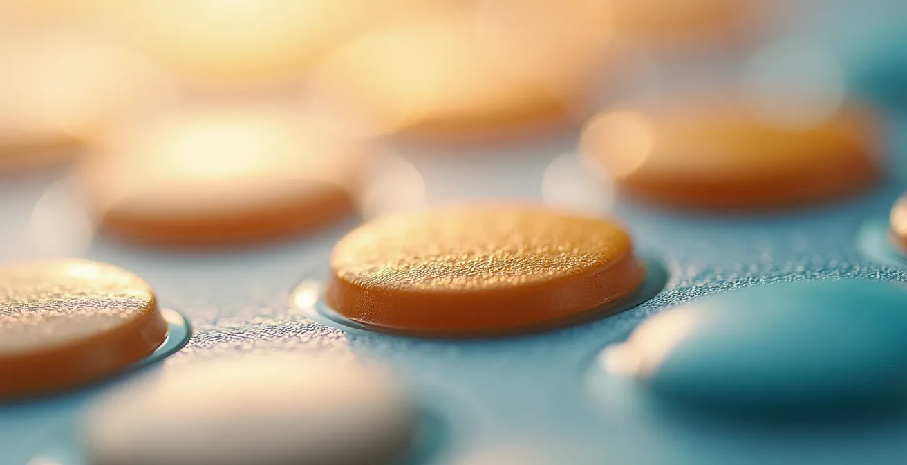 Makroaufnahme der unterschiedlichen Dosierungsstufen von Nikotinpflastern