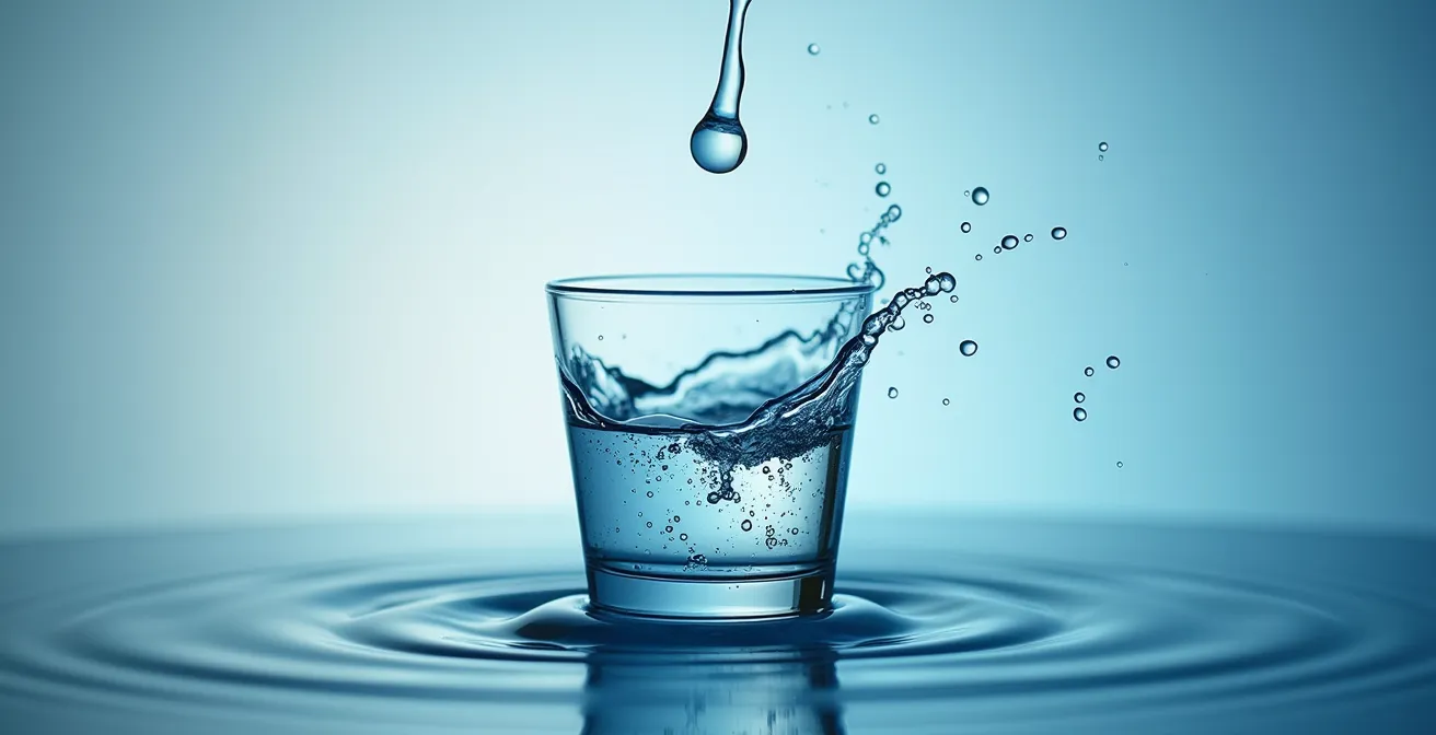 Makroaufnahme einer Verdünnung in der Homöopathie