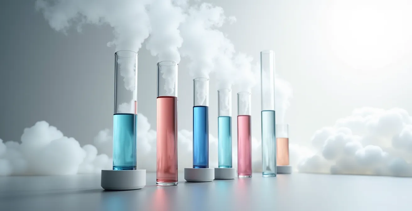 Technische Darstellung des Verdampfungsprozesses in E-Zigaretten